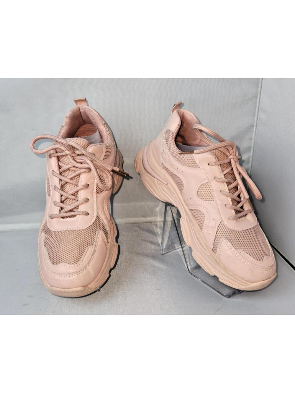 BM Collection Women's Pink Chunky Sneakers Size 8